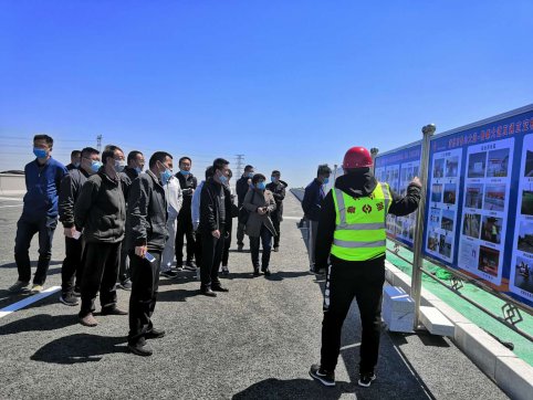 沂源县城建工程建设服务中心刘秀菊主任带队观摩双鲁立交桥项目